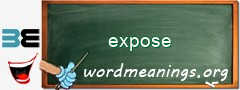 WordMeaning blackboard for expose